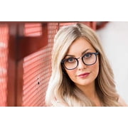 In Style Eyes Modern Oval Clear Frame Readers Tortoise +3.50