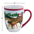thumbnail image 2 of Current Holiday Horses Ceramic Mug - 22oz Large Winter Christmas Mug, Microwave Safe, Hand Wash, Holiday Dishware, Festive, 2 of 5