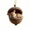 thumbnail image 1 of Adornos navideños colgantes de acrílico divertidos | Adornos para árbol de Navidad de 8 cm de diámetro | Decoración festiva para el hogar con aro para colgar, 1 of 5