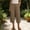 Coffee, variant on Womens Wide Leg Culottes Elastic High Waist Loose Casual Flowy Cropped Pants with Pockets Coffee 3XL