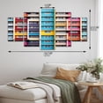 thumbnail image 4 of Designart "Colorful Patterns in the Cityscape II" Architecture Metal Wall Décor Set, 4 of 5