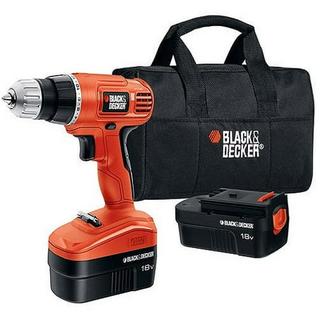 Black & Decker 18V NiCad Cordless Drill with 2 Batteries