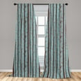 thumbnail image 5 of Ambesonne Forest Curtains, Birch Tree Silhouettes, Pair of 28"x95", Pale Blue Maroon Cream, 5 of 5