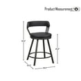 thumbnail image 5 of OakvillePark Belmar Swivel Counter Height Barstool (Set of 2), Black, 5 of 6