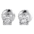thumbnail image 2 of Sterling Silver & Round Diamond Bezel Miracle Set Stud 3.5mm Earrings 1/15 CT., 2 of 5