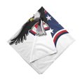 thumbnail image 3 of Unisex Bandana, American Flying Eagle USA Flag, Black Blue, by Ambesonne, 3 of 3