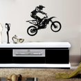 thumbnail image 3 of 1 autocollant mural en PVC noir, motif course automobile, en vinyle, amovible, décoration de maison, neuf, 3 of 4