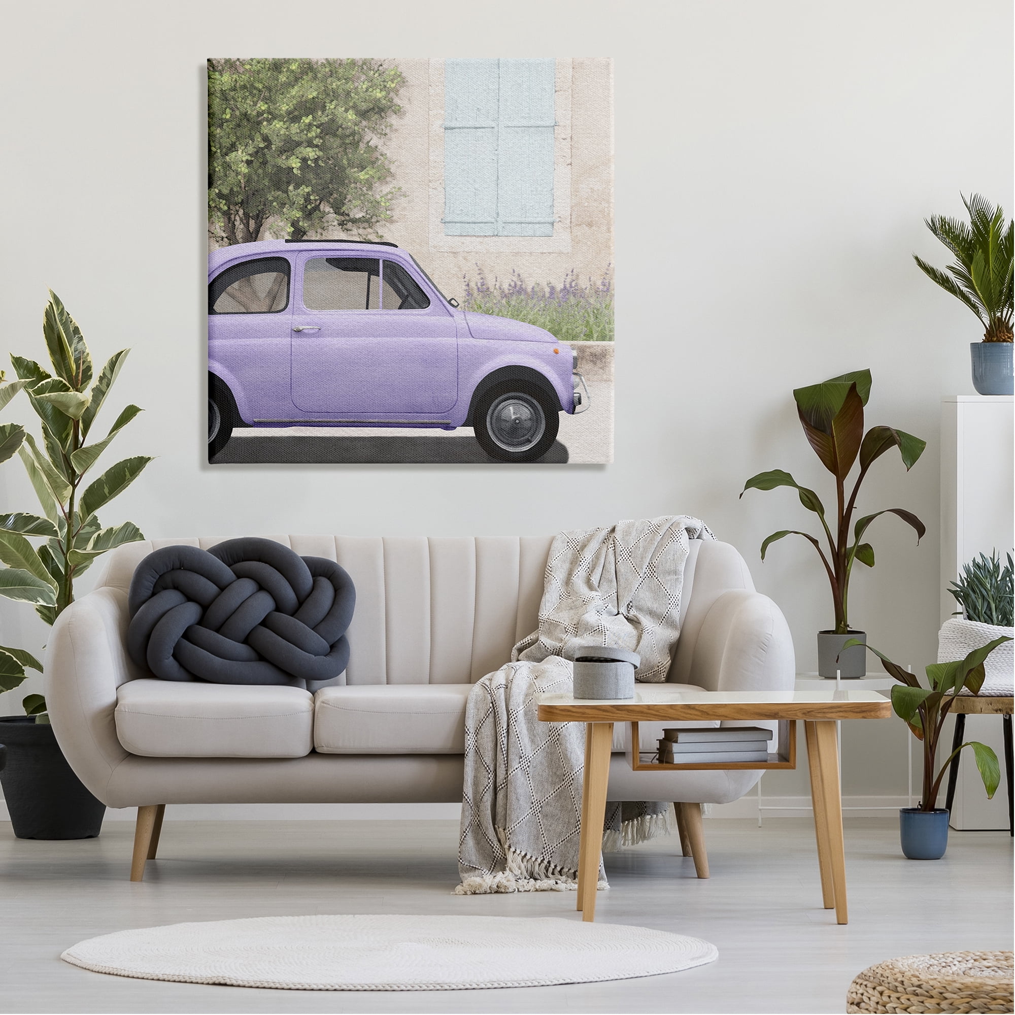 Stupell Industries Antique Purple Buggy Transportation Painting Gallery Wrapped Canvas Print Wall Art, 36 x 36