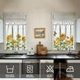 thumbnail image 4 of Sunflower Kitchen Curtains,Sunflower Kitchen Curtains Sets for Windows,Farmhouse Kitchen Curtain Sink Window Valance 3 Piece Set,Summer Floral Kitchen Decor for Living Room 54x36 Inches, 4 of 6