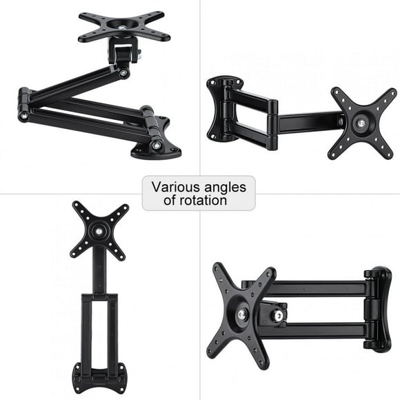 TV Bracket, Black Wall Mount, For 10-27 Inch Flat TV LED LCD Screen