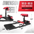 thumbnail image 4 of Yes4All Hip Thrust Leg Exercise Machines with Bench, Resistance Bands, Black/Red, 4 of 7