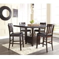 thumbnail image 6 of Signature Design by Ashley Haddigan Upholstered Bar Stool Set (2), Dark Brown, Counter Height Chairs with Faux Leather Seat and Wood Frame, 6 of 6