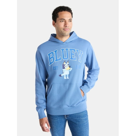 Bluey Men's and Big Men's Graphic Hoodie with Long Sleeves, Sizes XS-5XL