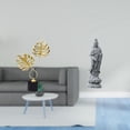 thumbnail image 2 of Estatua de hoja Guan Yin Escultura Figuras Decoración Obra de arte Elaborada con hierro Madera y piedra con textura realista Adecuado para regalar Dec, 2 of 8