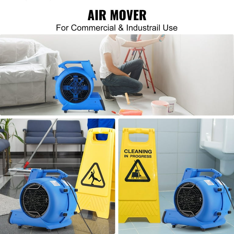 BENTISM Floor Blower Fan Air Mover 2600 CFM 3-Speed 1/2 HP Floor Carpet  Dryer