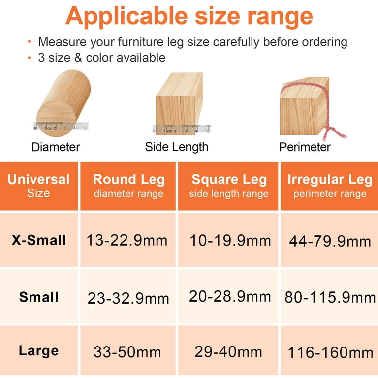 32 pcs Chair Leg Floor Protectors for Hardwood Floors Silicone