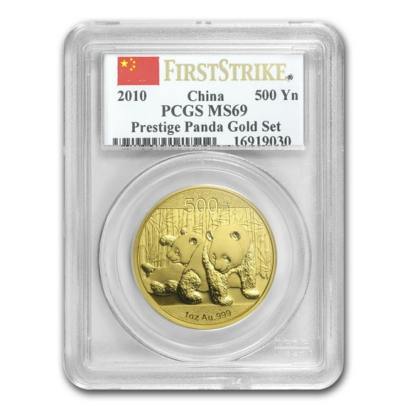 2010 China 1 oz Gold Panda MS-69 PCGS (FS)