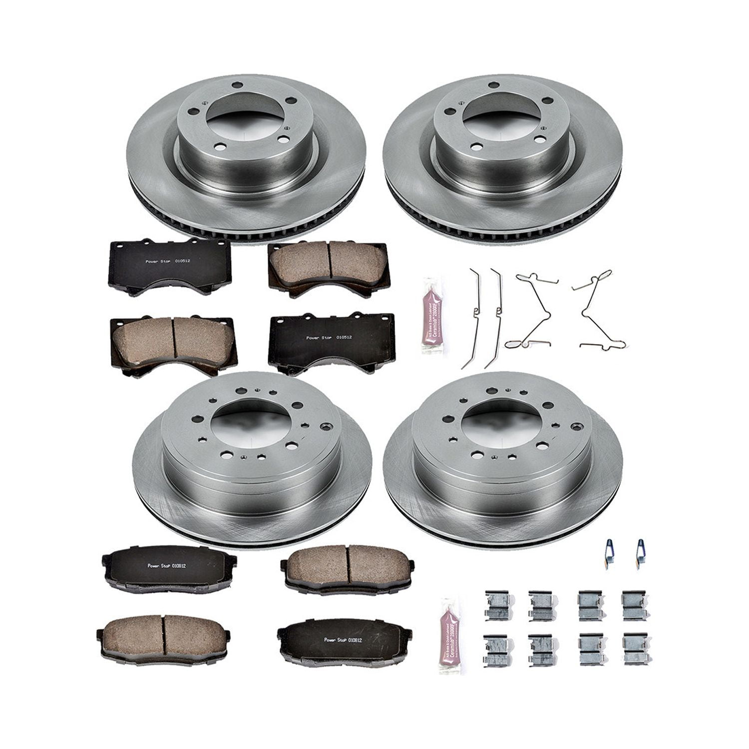 Power Stop Front and Rear Stock Replacement Brake Pad and Rotor Kit KOE2813