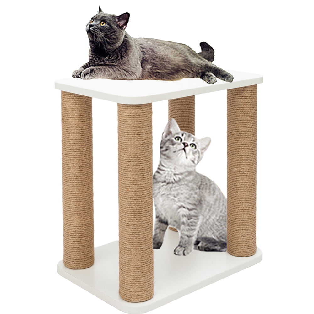 Lowestbest Cat Tree, Nordic Style Solid Wood Cat Towers Desk Furniture