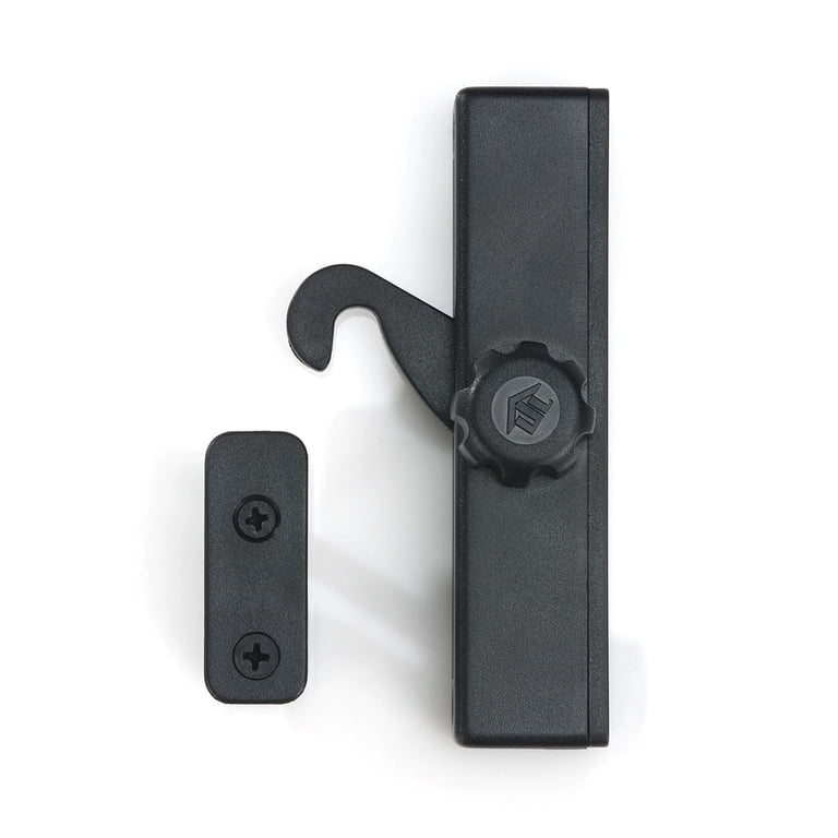 Spectrum Black Plastic Folding Door Lock for Enhanced Privacy and