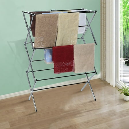 Iuhan Foldable Drying Rack Horse Extendable Telescopic Clothes Dryer For Hang (Best Way To Hang Dry Clothes)