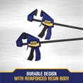 thumbnail image 4 of Irwin Quick-Grip 12" One-Handed Mini Bar Clamps, 2pk Light-Duty, 4 of 6