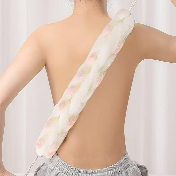 Toalla de baño Huanli Dough Twists, toalla de espalda, toalla de espalda a tiras, toalla de baño Dough Twists, toalla de baño de tela de fibra suave, absorbente, diseño plegable, portátil.