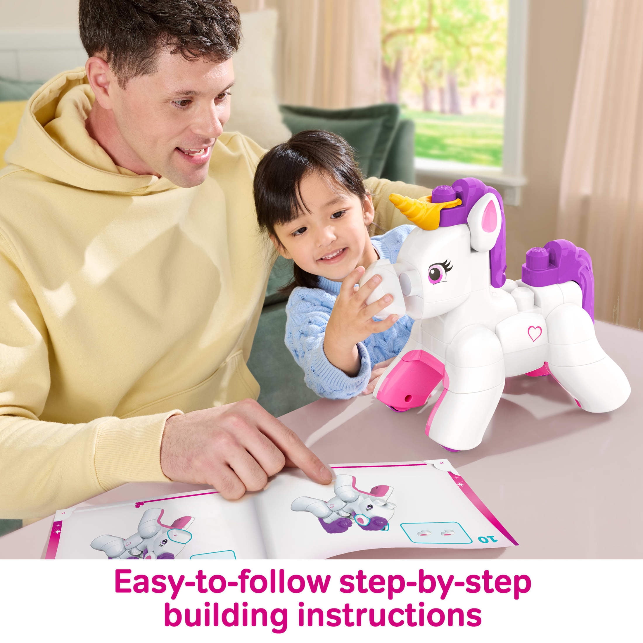 MEGA BLOKS Build & Enchant Unicorn, Pegasus, Puppy Toy Block Set (26 Pieces) for Toddlers and Kids