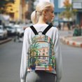 thumbnail image 7 of FORMRS Mini Backpack Purse for Women Quilted Travel Daypack Casual Shoulder Bag, Window Scene, 7 of 7