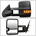 thumbnail image 2 of DNA Motoring TWM-016-T888-BK-AM For 2014 to 2017 Silverado / Sierra K2XX Pair of Black Powered + Heated Signal Glass + Manual Extenable Side Towing Mirrors 16, 2 of 6