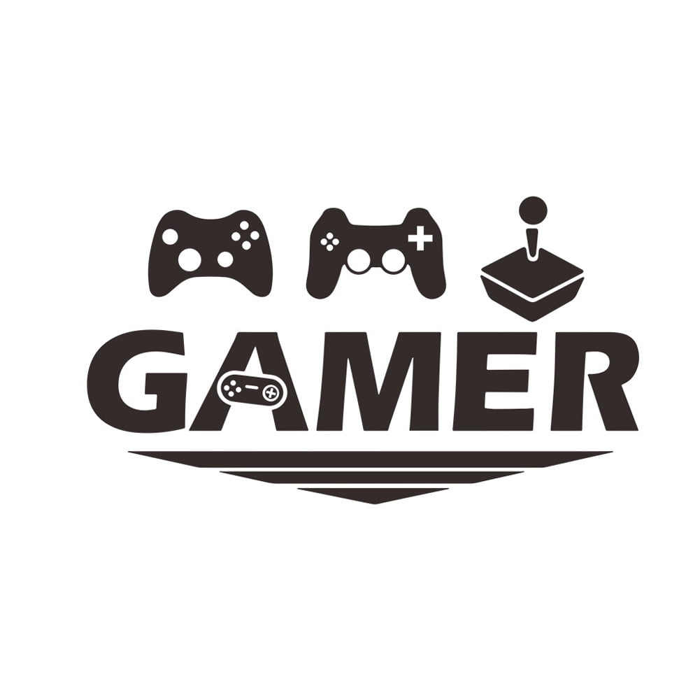 Black Gamer PVC Decal Wall Sticker for Video Game Room Decor | Walmart  Canada
