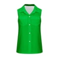 thumbnail image 3 of lSLJS Women's Womens T-Shirt Sans Manches Imprimé V-neck Décontracté Uni Tank Blouse Tops, Tank Tops, 3 of 4