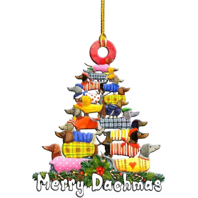 Madera Para Mascotas De Navidad, Adornos Colgantes De Árbol De Navidad, Adornos Navideños Para Colgar En Ventanas O Puertas seitruly HA041428-04