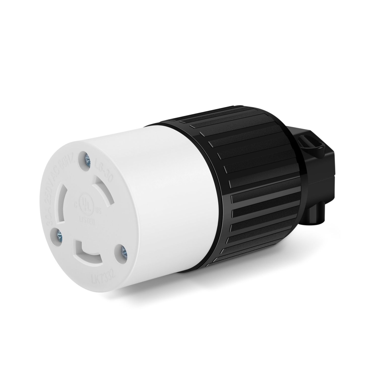 Female Plug End Grounded Plug Replacement, TwistLocking 30A Amps 250V