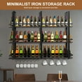 thumbnail image 7 of golytefs Wall Mounted Wine Rack with Glass Holder Hanging Bar Liquor Storage Rack 47in Industrial Wall Mounted Wine Rack for Home Dining Room & Kitchen, 7 of 7