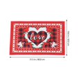 thumbnail image 3 of AMERTEER Valentine Day Elements Rug Household Anti-skid Entrance Mat Printed Mat (Red), 3 of 6