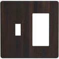thumbnail image 1 of Nadoabtm Outlet Covers Rustic Vintage Dark Brown Wood Grain 1 Toggle 1 Rocker Combination Decorative Wall Plate Light Switch Cover Plate Electrical Switch Plates for Farmhouse Home Decor, 1 of 8
