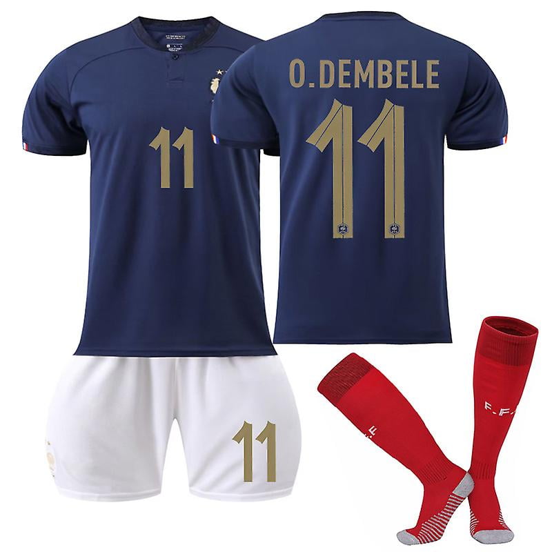 Qatar 2022 World Cup France Home O Dembele #11 Jersey Men's Soccer