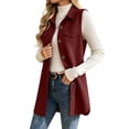 thumbnail image 2 of Livrdious Fall Cardigan for Women Sleeveless Open Front Cardigan Vest Casual Button Down Waffle Knit Coat, S-XXL, 2 of 7