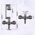thumbnail image 3 of Stainless Steel Wall Mounted Faucet For 360 Degree Hot And Cold Water Faucet Gray, 3 of 8