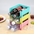 thumbnail image 1 of Estante de almacenamiento de bebidas, estante plegable para refrigerador que ahorra espacio azul Sywqhk Libre de BPA, 1 of 5