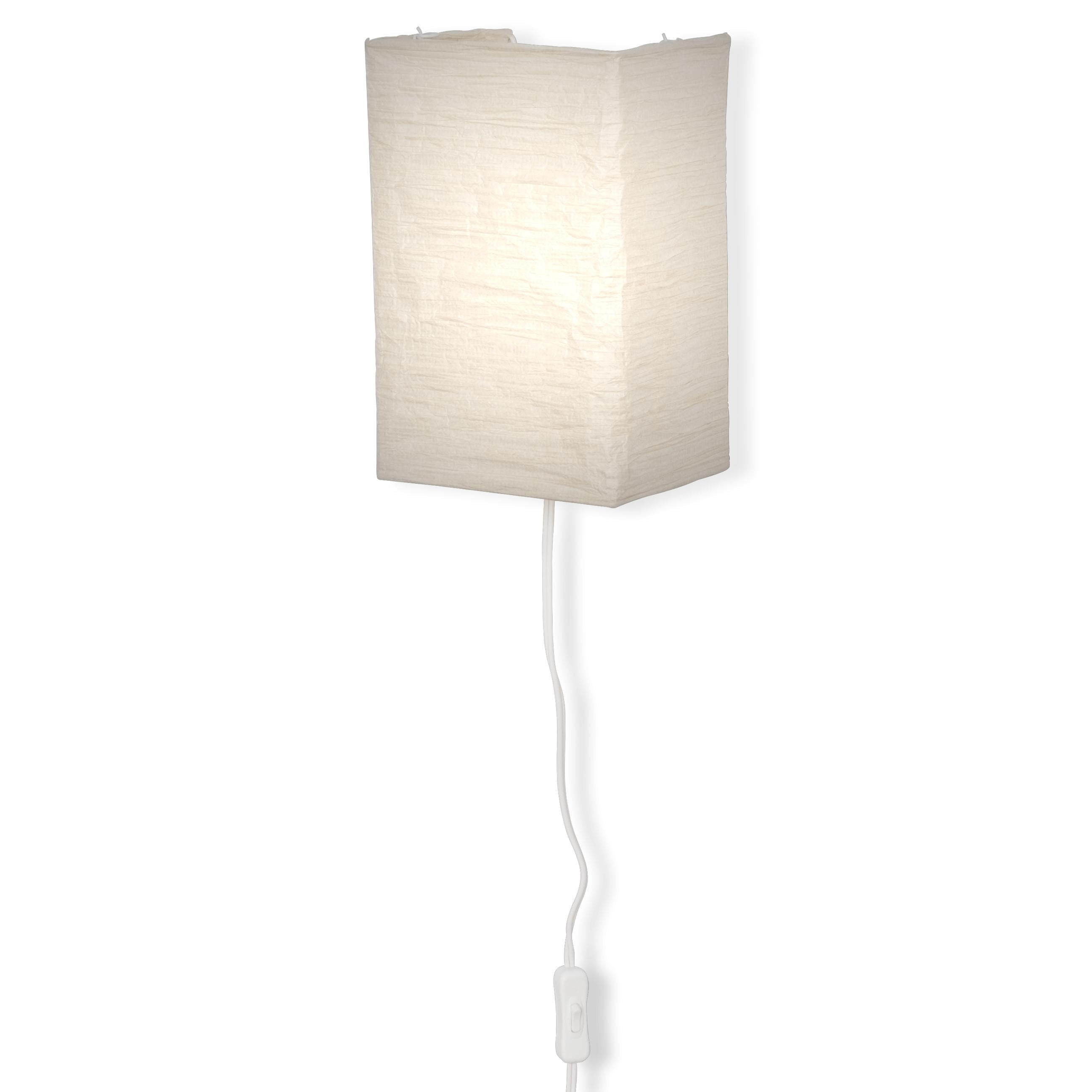 Large White Plug-In Wall Lamp,Wall Light Sconce 