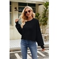 thumbnail image 1 of Suéter de punto de cuello redondo de moda europea y americana suéter suelto de color sólido, 1 of 4