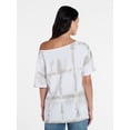 thumbnail image 3 of Coors Women's Off the Shoulder Graphic Print Tee, Sizes XXS-XXL, 3 of 5
