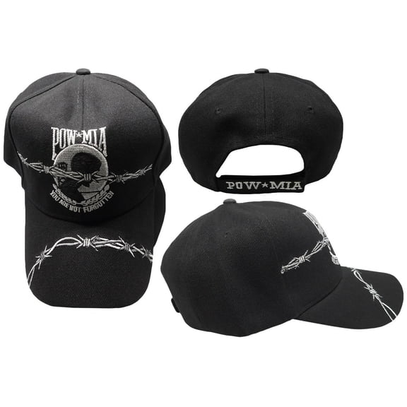 POW MIA You Are Not Forgotten Baseball Cap Hat Barbed Wire Veteran Memorial