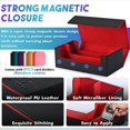 thumbnail image 3 of Caja de Almacenamiento de Tarjetas para Cartas Coleccionables, Estuche para Barajas de Cartas, Tarjetero con MagnéTico para Tarjetas de Juego MagnéTicas Rojo+Negro, 3 of 5