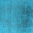 thumbnail image 1 of Ahgly Company Indoor Square Oriental Light Blue Industrial Area Rugs, 7' Square, 1 of 4