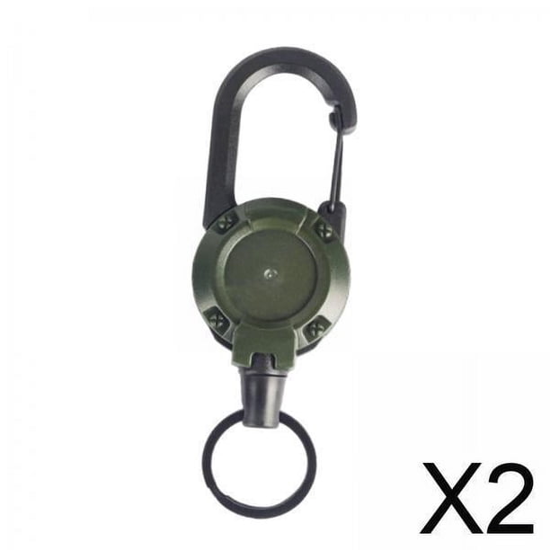 Llavero retráctil,Llavero retráctil Mosquetón Soporte para llavero,Carretes de insignia retráctiles Llavero con anilla para llaves,Soporte para tarjetas de identificación retráctil