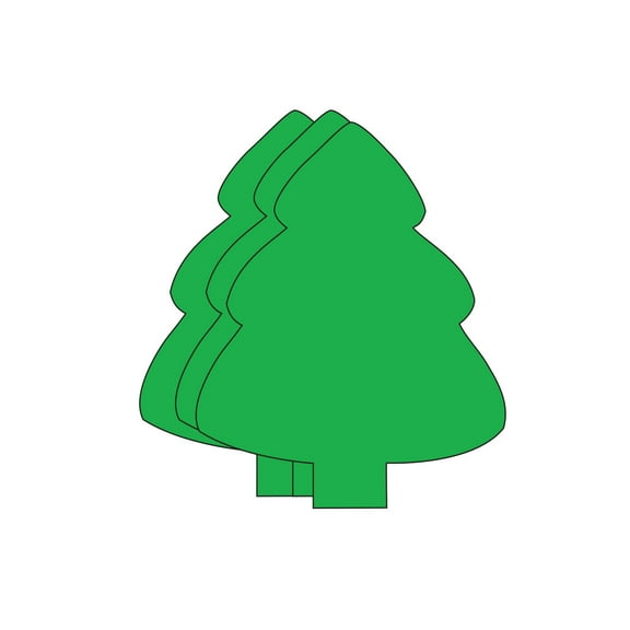 SHAPES ETC. Die-Cut Magnetic - Super Single Color Evergreen Tree
