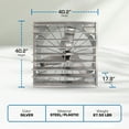 thumbnail image 4 of Hurricane Pro Shutter Exhaust Fan w/3 Metal Blades & Button Controller, 36", 4 of 10